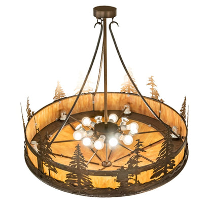 Meyda Tiffany 6 Light 41" Wide Abstract Pendant