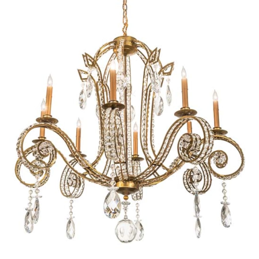 Meyda Tiffany Lucerne 8 Light 40" Wide Crystal Candle Style Chandelier
