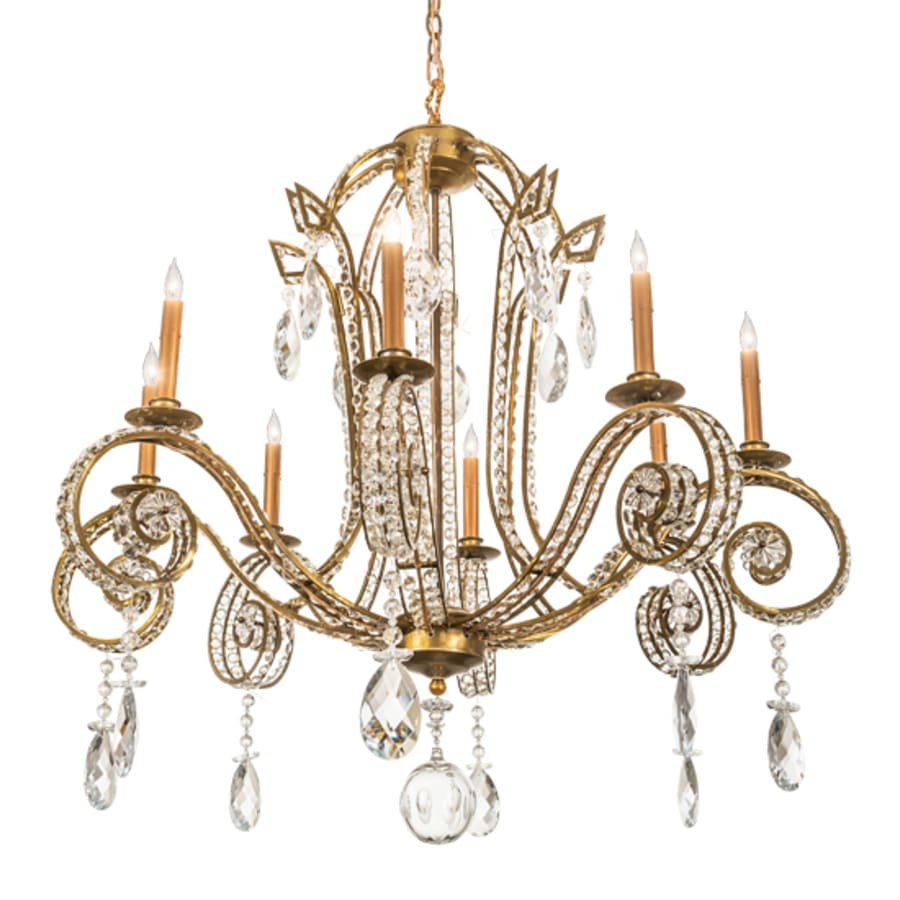 Meyda Tiffany Lucerne 8 Light 40" Wide Crystal Candle Style Chandelier