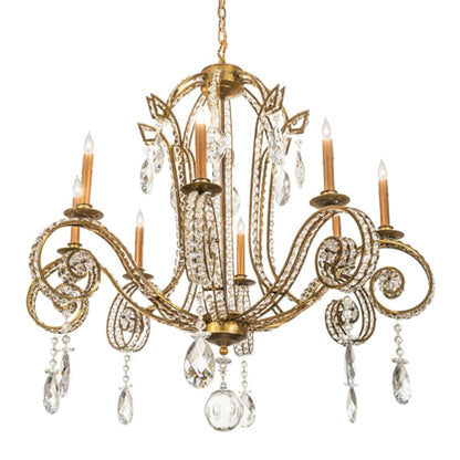 Meyda Tiffany Lucerne 8 Light 40" Wide Crystal Candle Style Chandelier