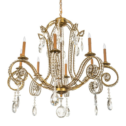 Meyda Tiffany Lucerne 8 Light 40" Wide Crystal Candle Style Chandelier