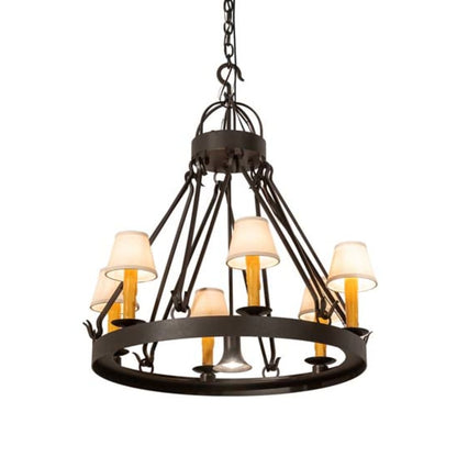 Meyda Tiffany Lakeshore 6 Light 30" Wide Ring Chandelier