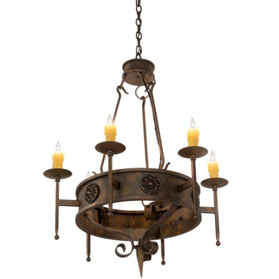 Meyda Tiffany Lorenzo 6 Light 30" Wide Taper Candle Style Chandelier