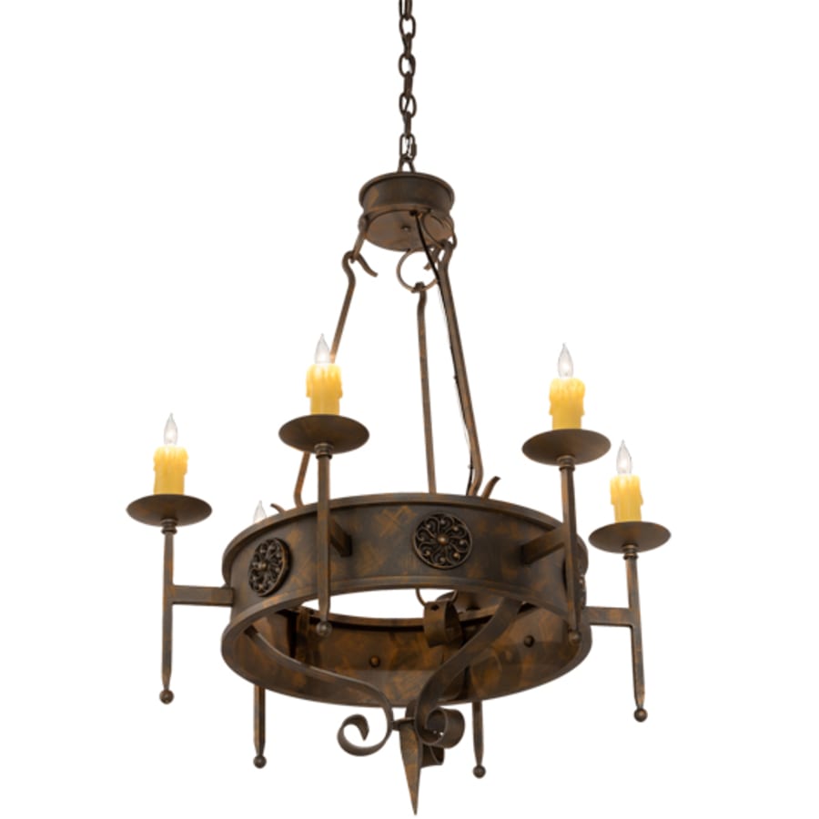 Meyda Tiffany Lorenzo 6 Light 30" Wide Taper Candle Style Chandelier