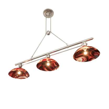 Meyda Tiffany 3 Light 70" Wide Linear Pendant