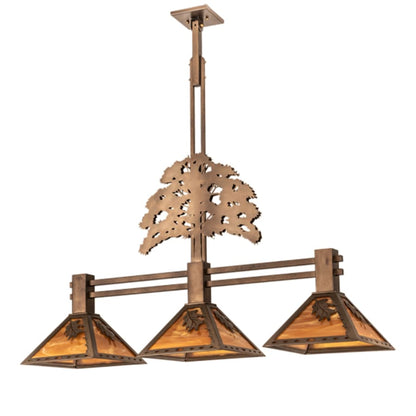 Meyda Tiffany 3 Light 45" Wide Linear Pendant