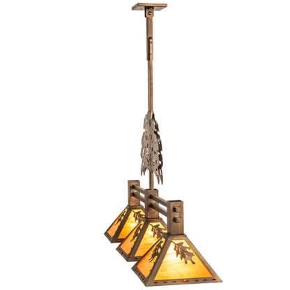 Meyda Tiffany 3 Light 45" Wide Linear Pendant