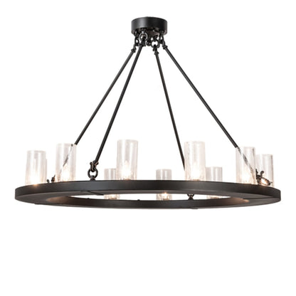 Meyda Tiffany Loxley 12 Light 42" Wide Semi-Flush Ceiling Fixture