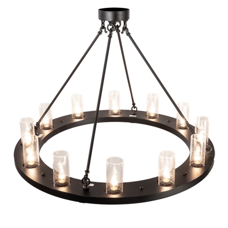 Meyda Tiffany Loxley 12 Light 42" Wide Semi-Flush Ceiling Fixture
