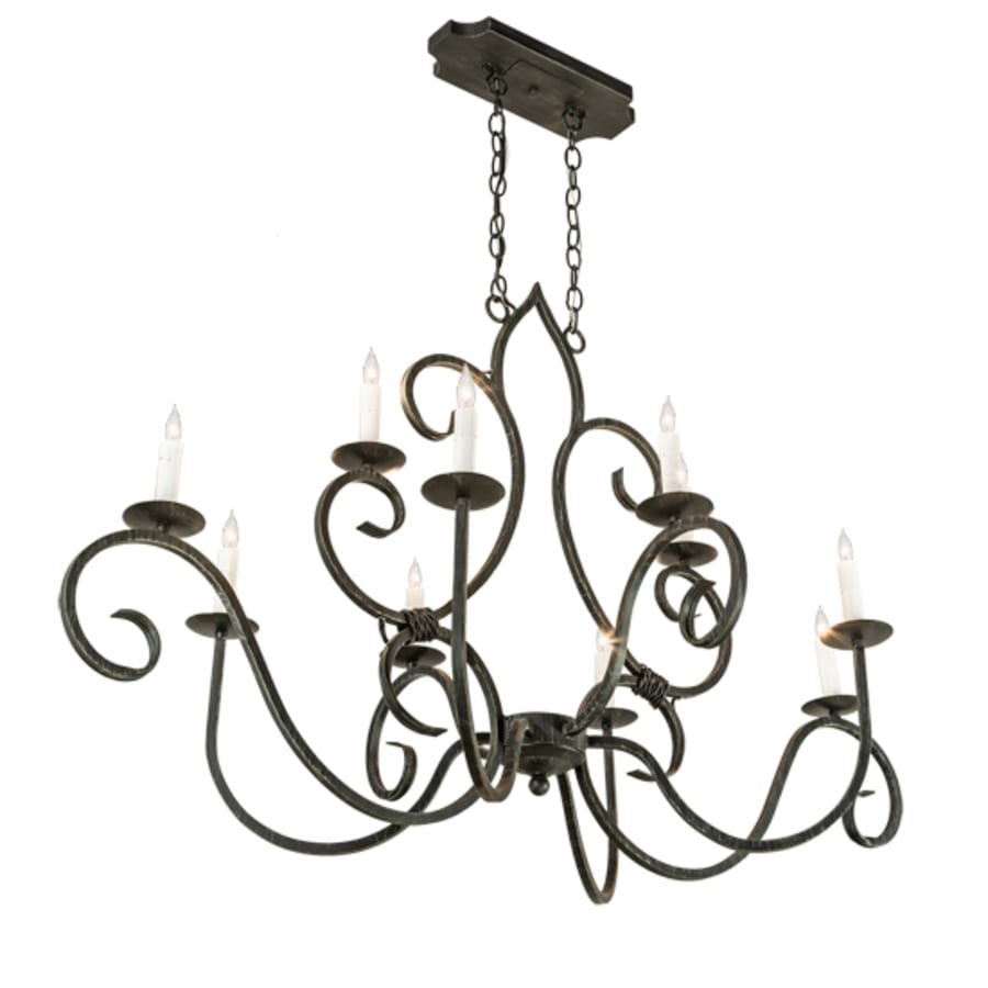 Meyda Tiffany Long Clifton 10 Light 48" Wide Taper Candle Style Chandelier