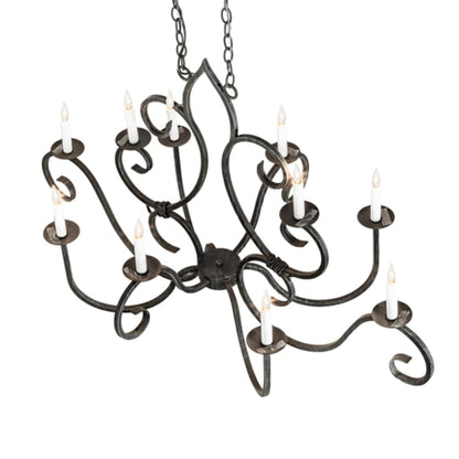 Meyda Tiffany Long Clifton 10 Light 48" Wide Taper Candle Style Chandelier