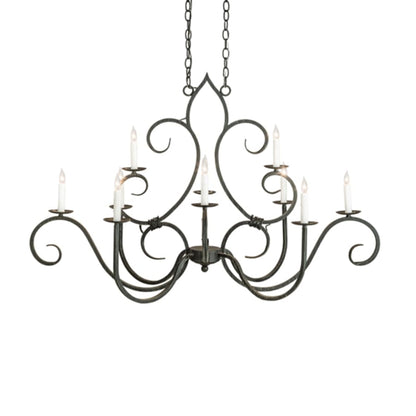 Meyda Tiffany Long Clifton 10 Light 48" Wide Taper Candle Style Chandelier