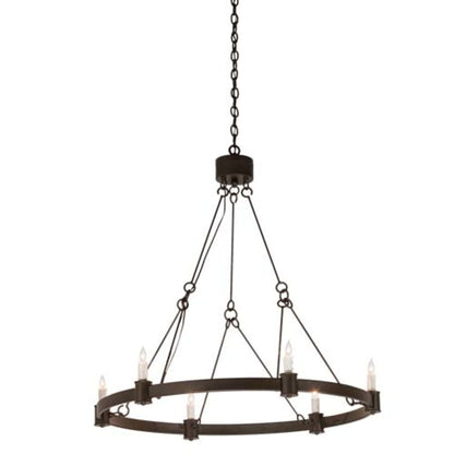 Meyda Tiffany Kenosha 6 Light 36" Wide Taper Candle Style Chandelier