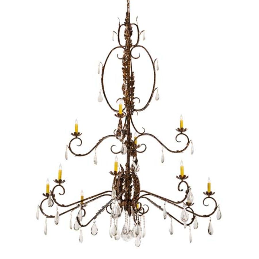Meyda Tiffany Valentina 12 Light 56" Wide Crystal Candle Style Chandelier