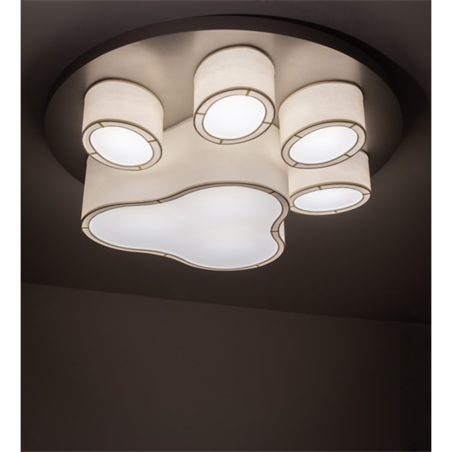 Meyda Tiffany MSU Pawprints 48" Wide LED Flush Mount Ceiling Fixture