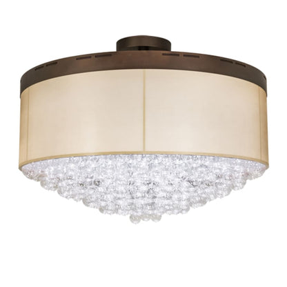 Meyda Tiffany Cilindro Bulle 70" Wide LED Semi-Flush Waterfall Ceiling Fixture