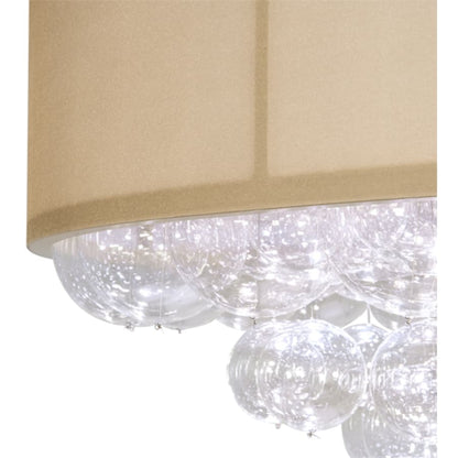 Meyda Tiffany Cilindro Bulle 70" Wide LED Semi-Flush Waterfall Ceiling Fixture