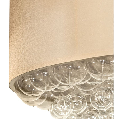 Meyda Tiffany Cilindro Bulle 70" Wide LED Semi-Flush Waterfall Ceiling Fixture