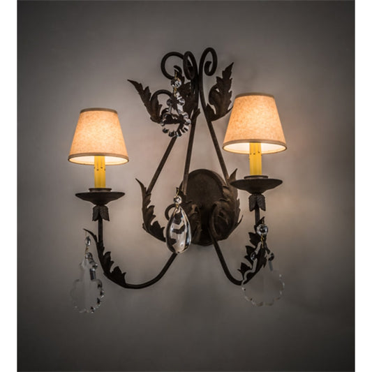 Meyda Tiffany French Elegance 2 Light 22" Tall Wall Sconce
