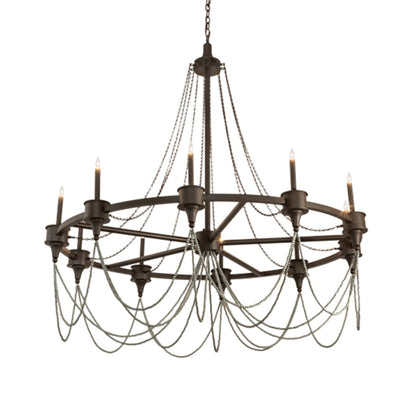 Meyda Tiffany Marcie 10 Light 60" Wide Taper Candle Style Chandelier