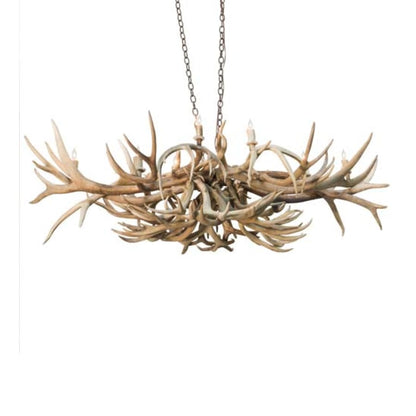 Meyda Tiffany Long Antlers Deer 10 Light 71" Wide Antler Linear Chandelier