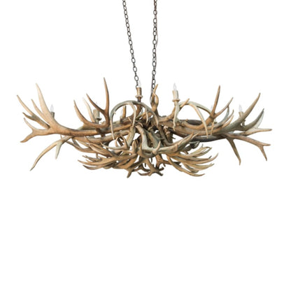 Meyda Tiffany Long Antlers Deer 10 Light 71" Wide Antler Linear Chandelier