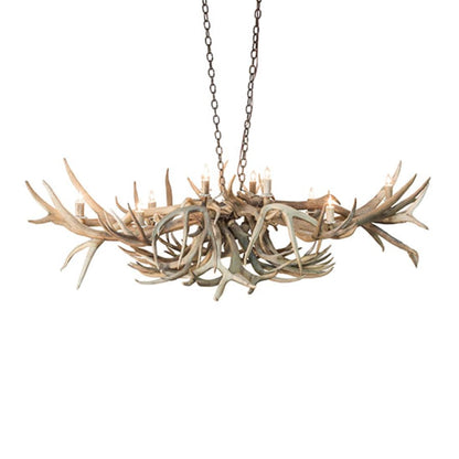 Meyda Tiffany Long Antlers Deer 10 Light 71" Wide Antler Linear Chandelier