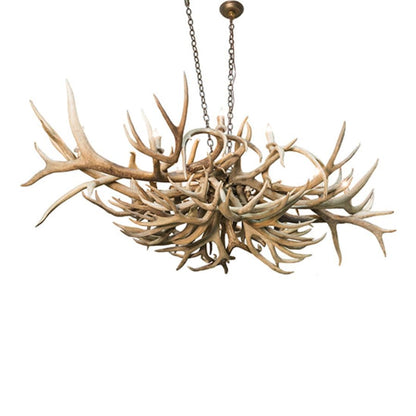 Meyda Tiffany Long Antlers Deer 10 Light 71" Wide Antler Linear Chandelier