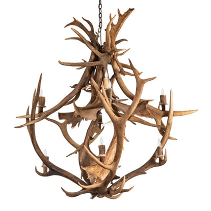 Meyda Tiffany Antlers 10 Light 55" Wide Antler Candle Style Chandelier