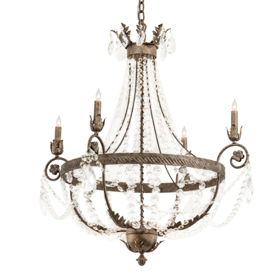 Meyda Tiffany Antonia 4 Light 34" Wide Crystal Candle Style Chandelier