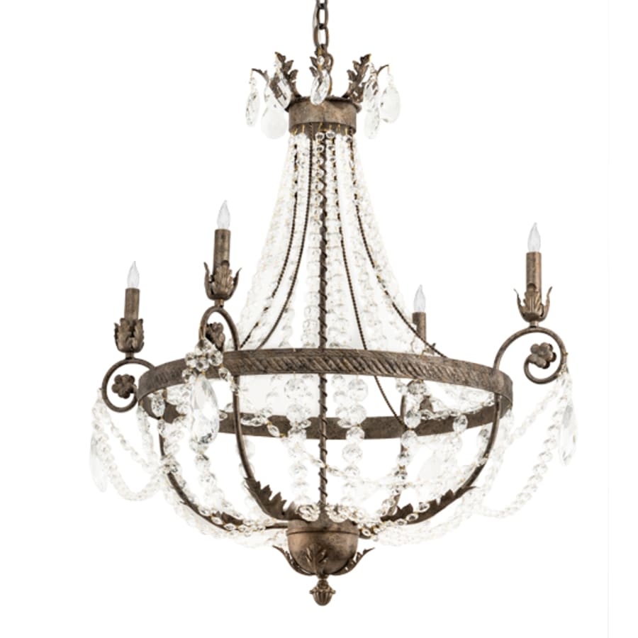 Meyda Tiffany Antonia 4 Light 34" Wide Crystal Candle Style Chandelier