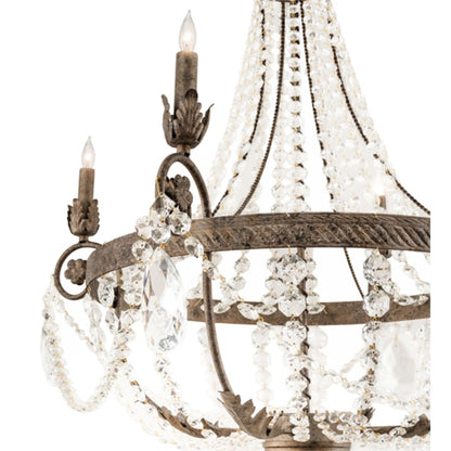 Meyda Tiffany Antonia 4 Light 34" Wide Crystal Candle Style Chandelier