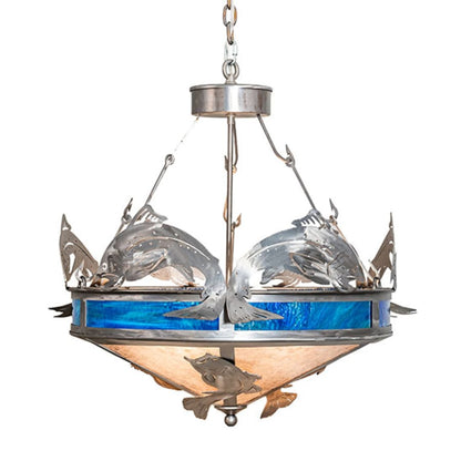 Meyda Tiffany 4 Light 27" Wide Abstract Pendant