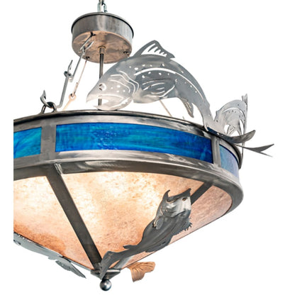 Meyda Tiffany 4 Light 27" Wide Abstract Pendant