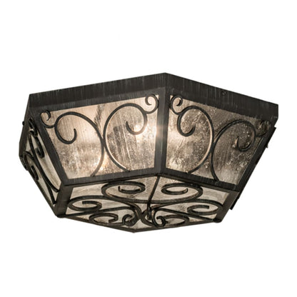 Meyda Tiffany Camilla 3 Light 24" Wide Flush Mount Ceiling Fixture