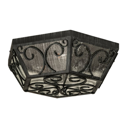 Meyda Tiffany Camilla 3 Light 24" Wide Flush Mount Ceiling Fixture