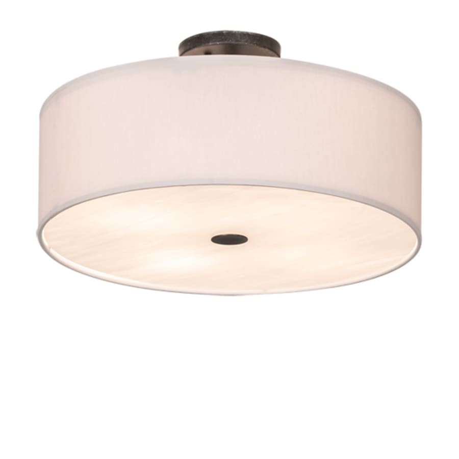 Meyda Tiffany Cilindro 4 Light 18" Wide Semi-Flush Drum Ceiling Fixture - Smoke Finish