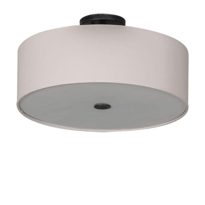 Meyda Tiffany Cilindro 4 Light 18" Wide Semi-Flush Drum Ceiling Fixture - Smoke Finish