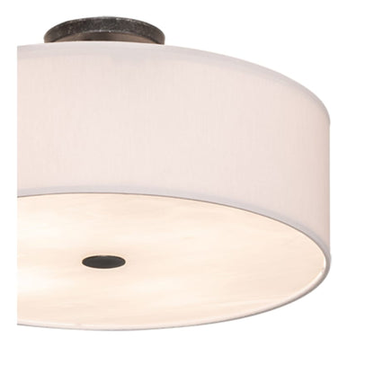 Meyda Tiffany Cilindro 4 Light 18" Wide Semi-Flush Drum Ceiling Fixture - Smoke Finish