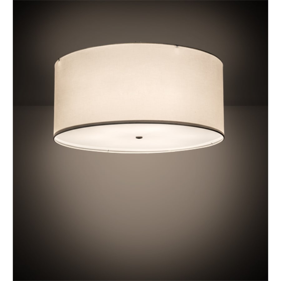 Meyda Tiffany Cilindro 6 Light 36" Wide Semi-Flush Drum Ceiling Fixture - Nickel Finish