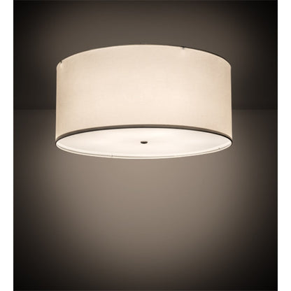 Meyda Tiffany Cilindro 6 Light 36" Wide Semi-Flush Drum Ceiling Fixture - Nickel Finish