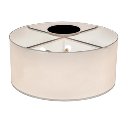 Meyda Tiffany Cilindro 6 Light 36" Wide Semi-Flush Drum Ceiling Fixture - Nickel Finish
