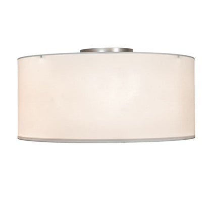 Meyda Tiffany Cilindro 6 Light 36" Wide Semi-Flush Drum Ceiling Fixture - Nickel Finish