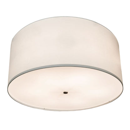 Meyda Tiffany Cilindro 6 Light 36" Wide Semi-Flush Drum Ceiling Fixture - Nickel Finish