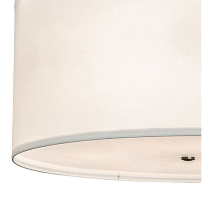 Meyda Tiffany Cilindro 6 Light 36" Wide Semi-Flush Drum Ceiling Fixture - Nickel Finish