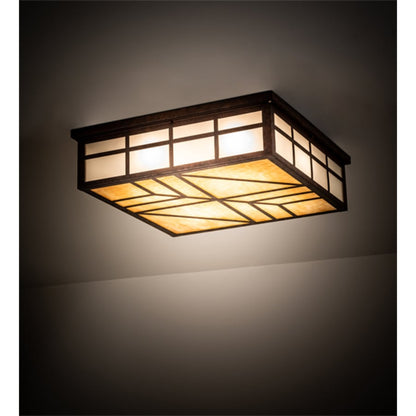 Meyda Tiffany Santa Fe 4 Light 39" Wide Flush Mount Square Ceiling Fixture