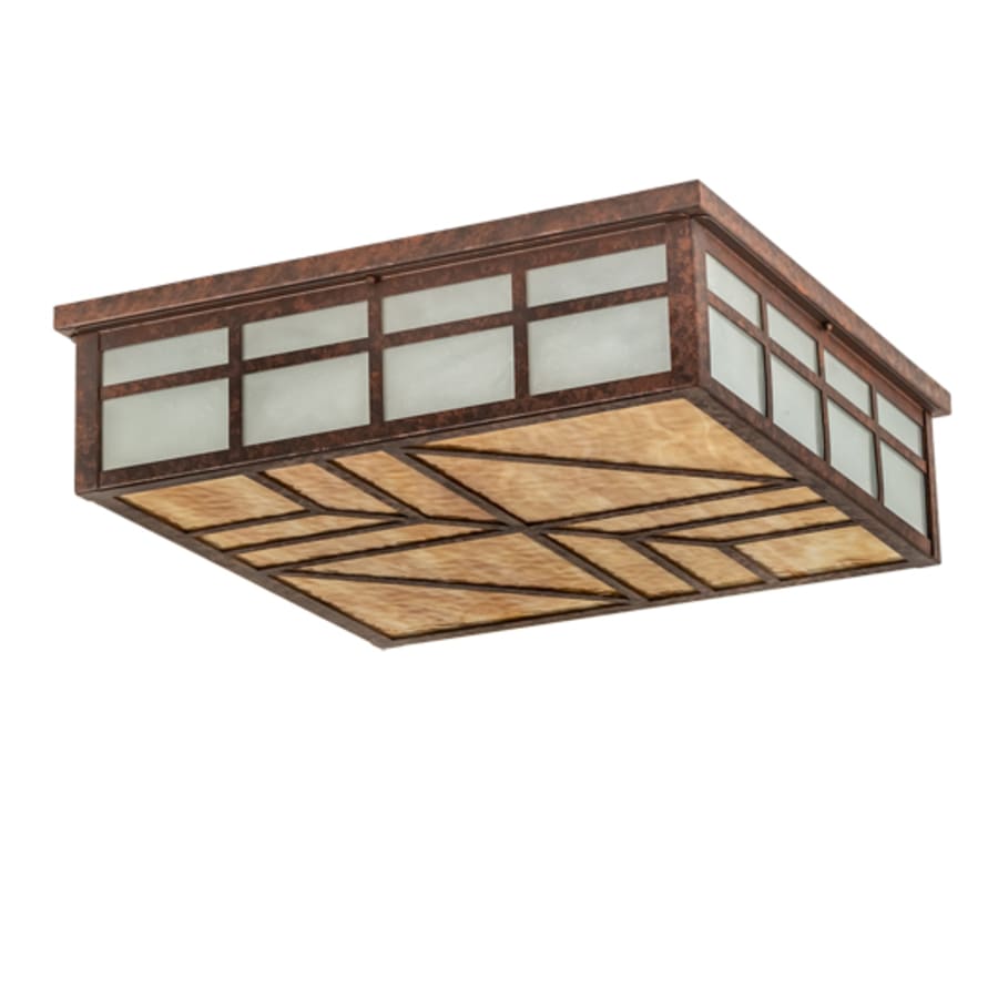 Meyda Tiffany Santa Fe 4 Light 39" Wide Flush Mount Square Ceiling Fixture