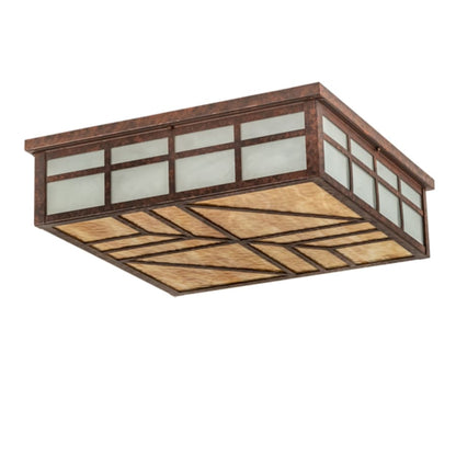 Meyda Tiffany Santa Fe 4 Light 39" Wide Flush Mount Square Ceiling Fixture