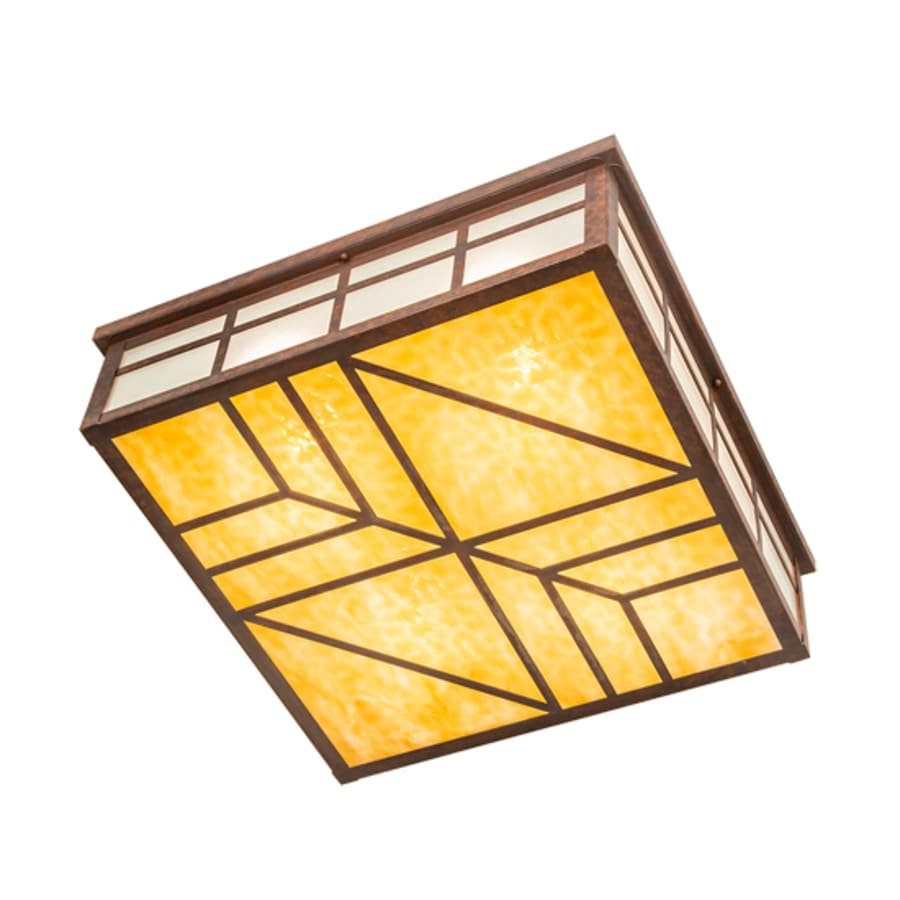 Meyda Tiffany Santa Fe 4 Light 39" Wide Flush Mount Square Ceiling Fixture