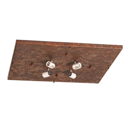 Meyda Tiffany Santa Fe 4 Light 39" Wide Flush Mount Square Ceiling Fixture